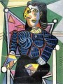 Mujer sentada en un sillón cubista de 1918 Pablo Picasso